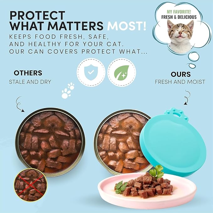 4 Pack Universal Pet Food Can Covers Lids - Image 7