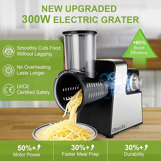 Upgraded 300W Electric Cheese Grater - Image 2