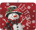 Winter Snowman Dish Drying Mat for Kitchen Counter 18x24 Inch Christmas Dish by Kawani