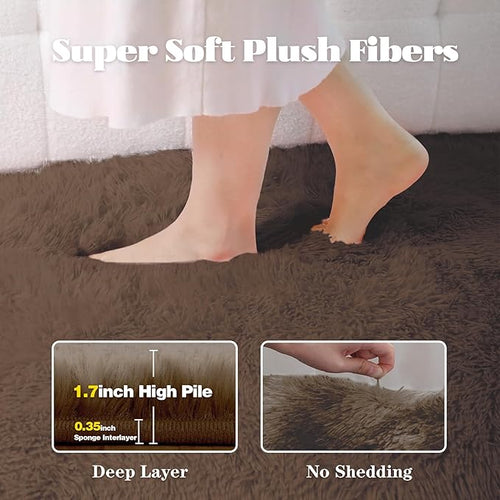 6x9 Area Rug for Living Room: Fluffy Shag Soft Washable Rugs Large Fuzzy Plush - Image 2