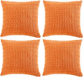 Fancy Homi 4 Packs Orange Fall Decorative Throw Pillow Covers 22x22 Inch by Fancy+Homi