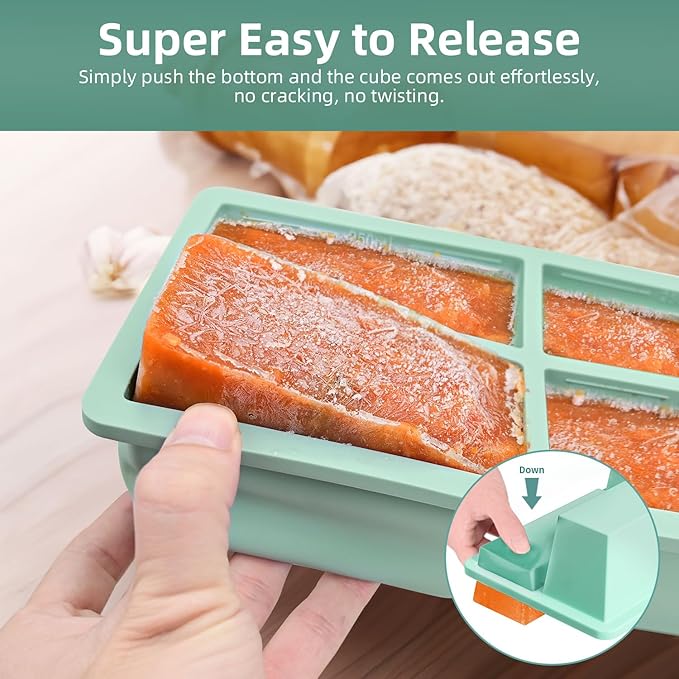 Silicone Freezer Tray for Sauce Cube: FDDAI Super Prep Freezing Tray for Souped - Image 3