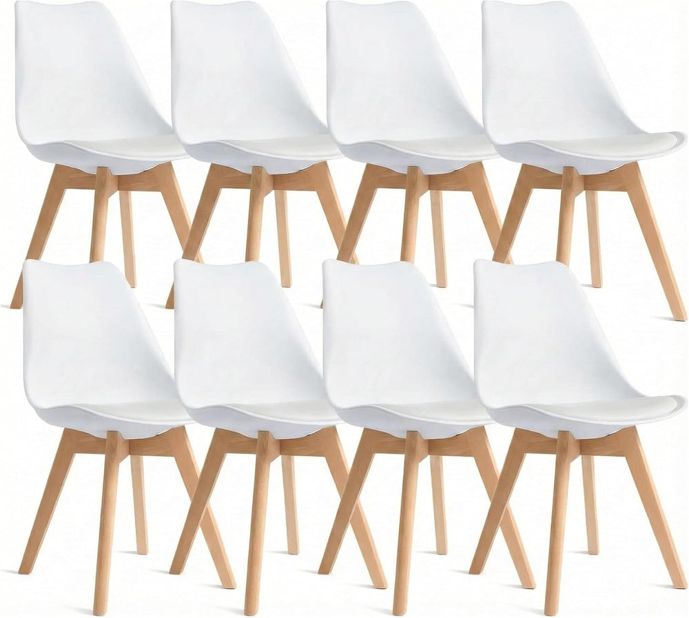 Dining Chairs Set of 8, Modern Upholstered Dining Room Chairs with PU Leather...