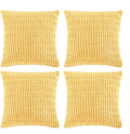 Fancy Homi 4 Packs Yellow Decorative Throw Pillow Covers 22x22 Inch by Fancy+Homi