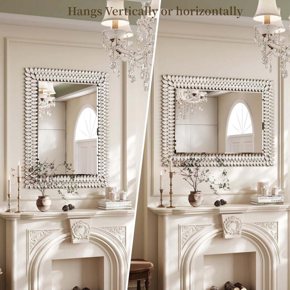 Kelly Miller 24"x36" Jeweled Luxury Rectangle Decorative Wall Mirror