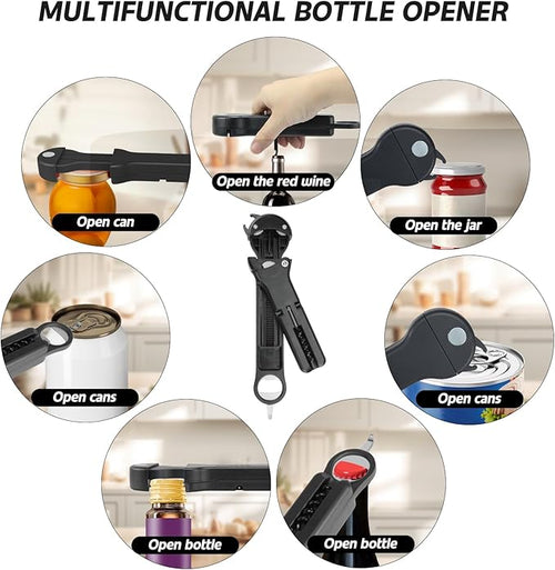 7 in 1 Jar Opener Bottle Opener and Wine Opener - Image 2