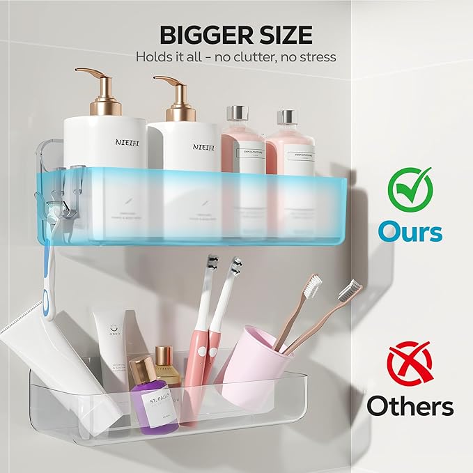 Nieifi Adhesive Wall Shelf, Shower Shelves, Shower Organizer - Image 4