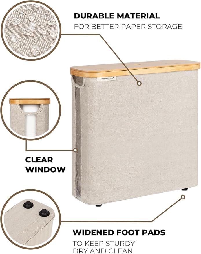 StorageWorks Large Toilet Paper Storage - Image 3