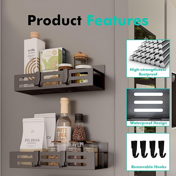 SETBAOO 6 Pack Magnetic Spice Rack - Image 4