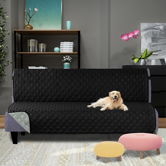 U-NICE HOME Futon Sofa Covers Reversible Sofa Slipcover Armless Cover Furniture - Image 2