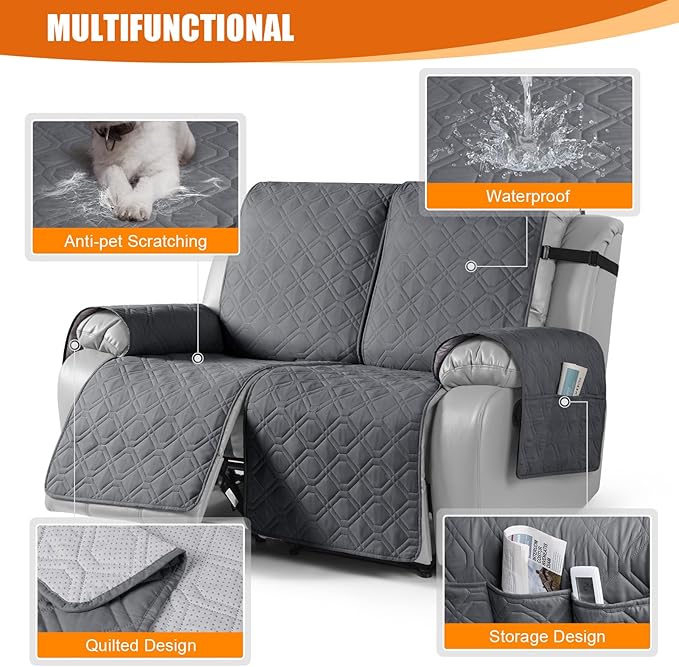VANSOFY Waterproof Recliner Couch Covers, Sofa Covers 1-Piece Washable - Image 4