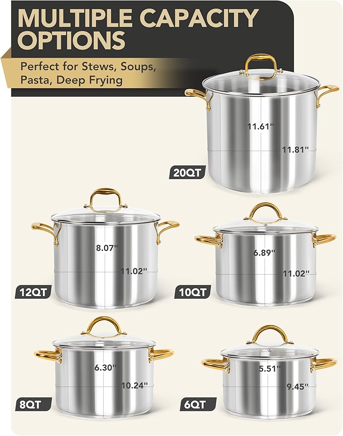 MICHELANGELO Stainless Steel Pots - Image 8