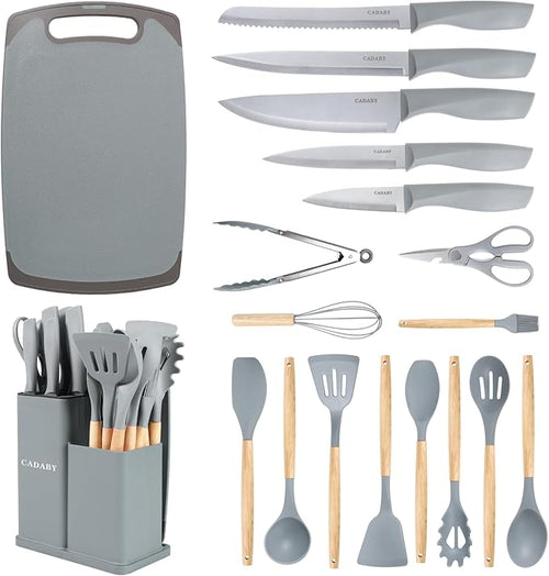 19 PCS Kitchen Cooking Utensils Set, 11 Pieces Silicone Cooking Utensils Set 6 by CADABY