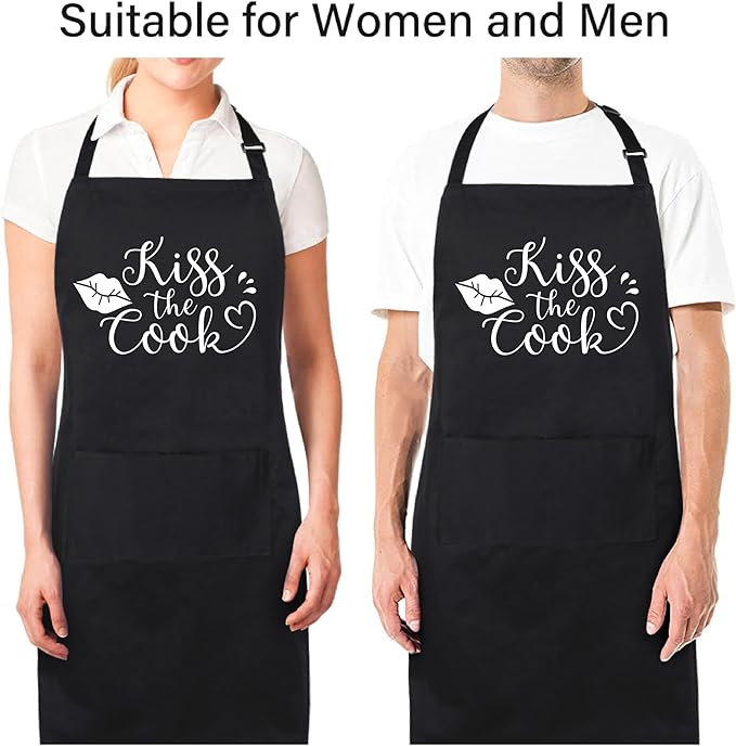 Xornis 100% Cotton Funny Apron for Men Women Adjustable Bib Aprons - Image 5