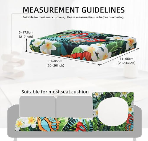 8Pcs Outdoor Cushion Covers, Patio Cushion Covers, Stretch Elastic Slipcovers - Image 2