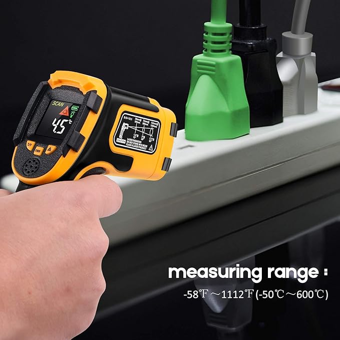 Infrared Thermometer Non-Contact Digital Laser Temperature Gun -58℉～1112℉ - Image 6