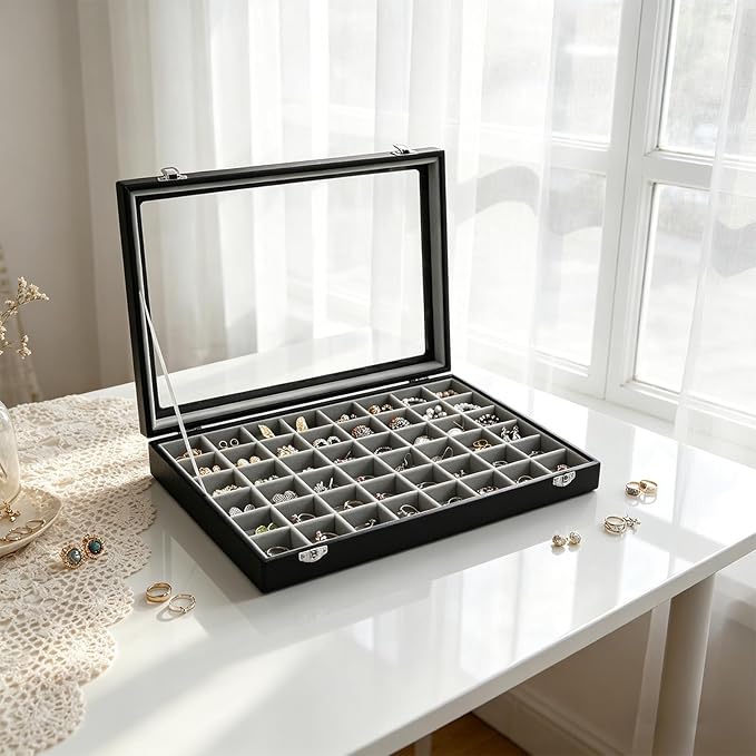 Stratalife Jewelry Organizer 48 Grid Jewelry Tray - Image 6