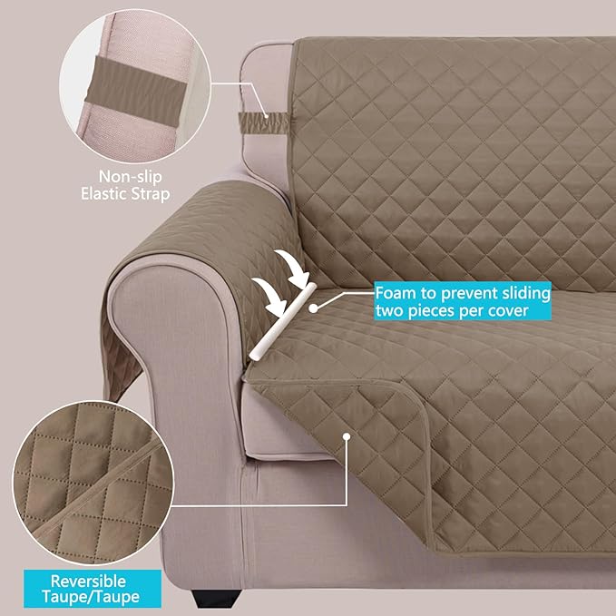 U-NICE HOME Recliner Chair Covers Reversible Chair Cover Pet Covers - Image 3