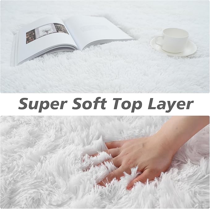 Rugs for Living Room 5x8, Alfombras para Salas Fluffy Shag Large Fuzzy Plush - Image 6