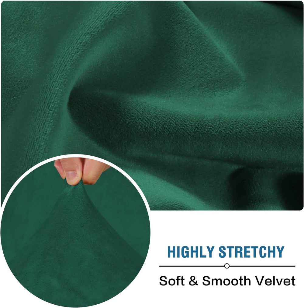 H.VERSAILTEX Velvet Stretch Couch Cushion Cover Plush Cushion Slipcover Cushi...