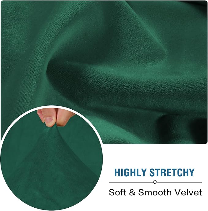 H.VERSAILTEX Velvet Stretch Couch Cushion Cover Plush Cushion Slipcover Cushion - Image 5