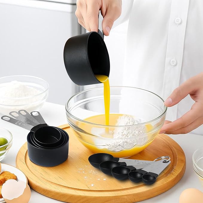 Measuring Cups and Spoons Set, 10-Piece Stackable Kitchen Tools - Image 2
