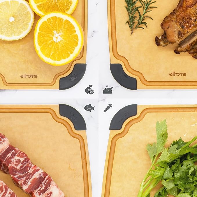Elihome Essential Series 2-in1 Wood Cutting Board Set - Image 8