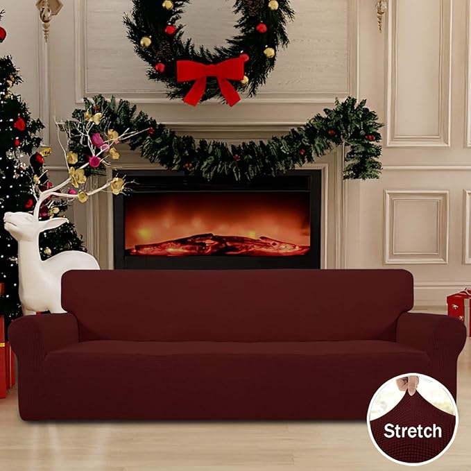 Easy-Going Stretch 4 Seater Sofa Slipcover 1-Piece Sofa Cover Furniture - Image 2