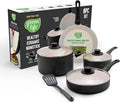 GreenLife 8 Piece Nonstick Cookware Set, Non-Toxic PFAS-Free Ceramic Pots & Pans by GreenLife