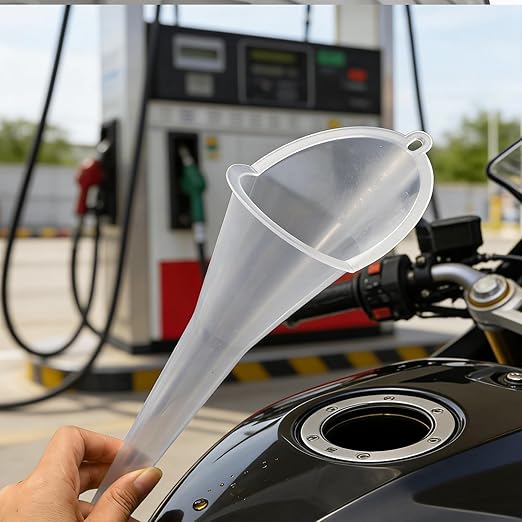 2 Pcs Long Neck Oil Funnel for Automotive, Wide Mouth Plastic Funnel, Long - Image 6