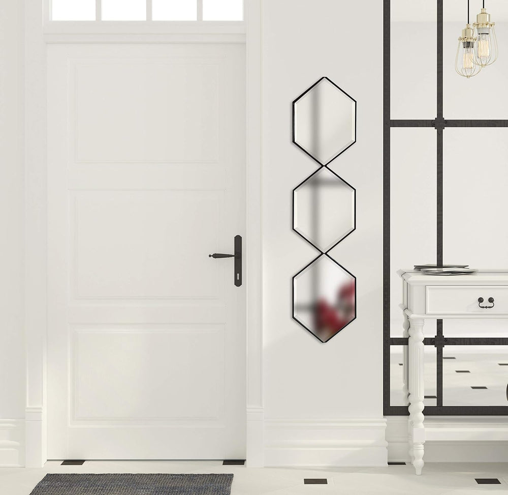 Kate and Laurel Roycen Modern Narrow Geometric Shaped Metal Accent Wall Mirro...