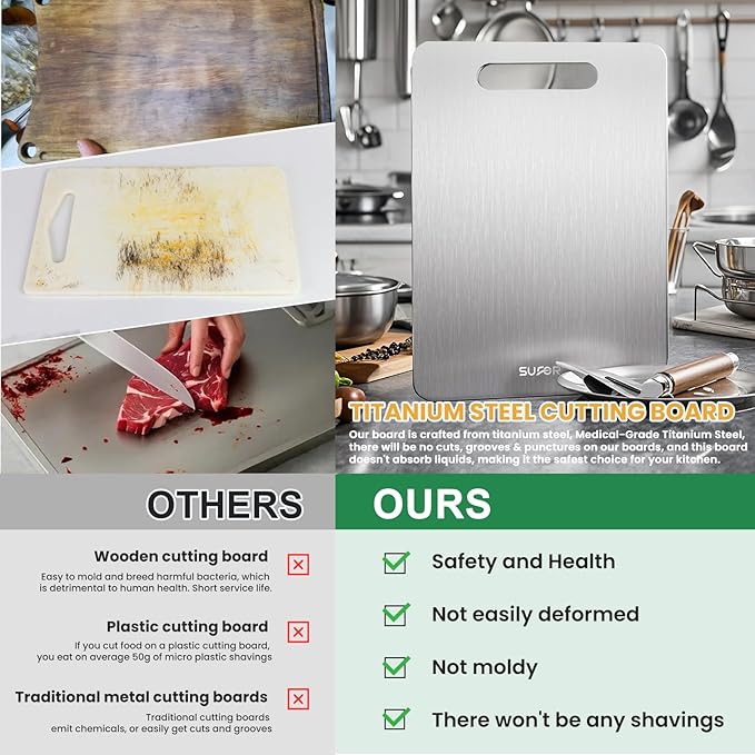 2 Pack Titanium Cutting Board - Image 2