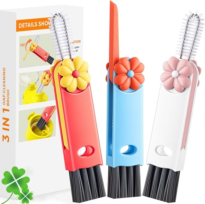 3 in 1 Cup Lid Cleaning Brush, Home Kitchen Crevice Brush, Portable Bottle by Unknown