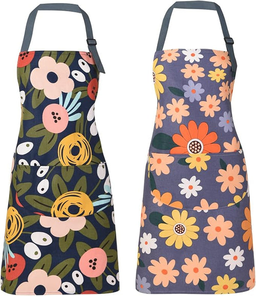 2 Pack Floral Apron for Women by ARBINSON