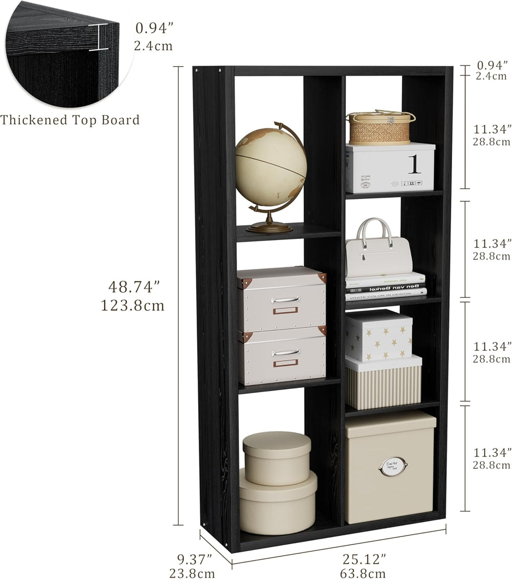 Cube Storage Organizer Bookcase, Decorative 11 inch Open Back Cubical Shelf w...
