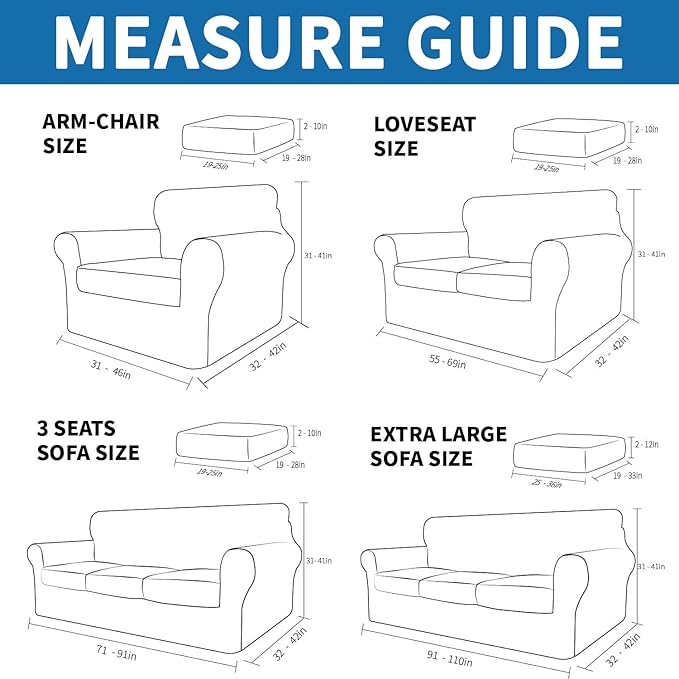 XINEAGE 2026 New 3 Pieces Couch Covers - Image 6