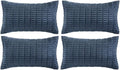 Fancy Homi 4 Packs Dusty Blue Decorative Throw Pillow Covers 16x24 Inch by Fancy+Homi