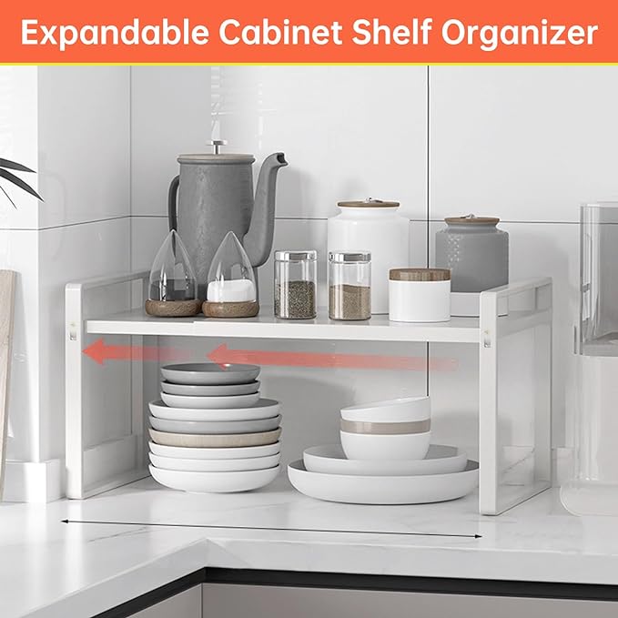 Cabinet Shelves Organizer for Kitchen 11", Expandable Shelf