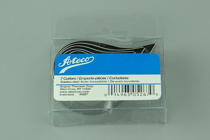 Ateco Plain Edge Comma Cutters in Graduated Sizes, Stainless Steel - Image 2