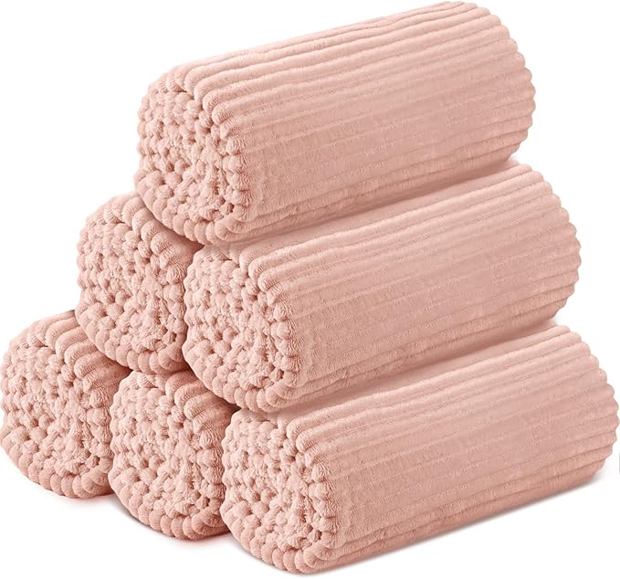 Buryeah 6 Pcs Flannel Throw Blanket Bulk 50 x 60 in Sleepover Blanket Outdoor by Buryeah