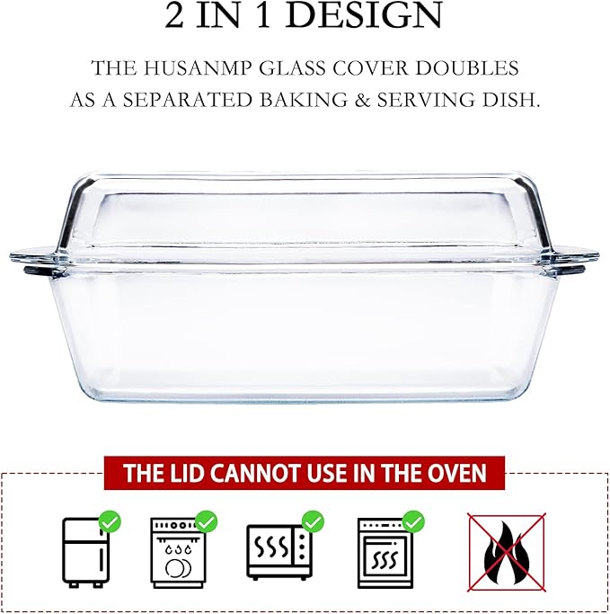 Rectangular Tempered Glass Casserole Dish - Image 3