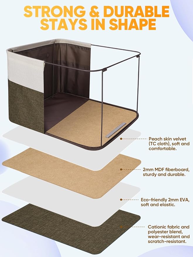 BALEINE 3 Pack Fabric Closet Storage Bins - Image 3