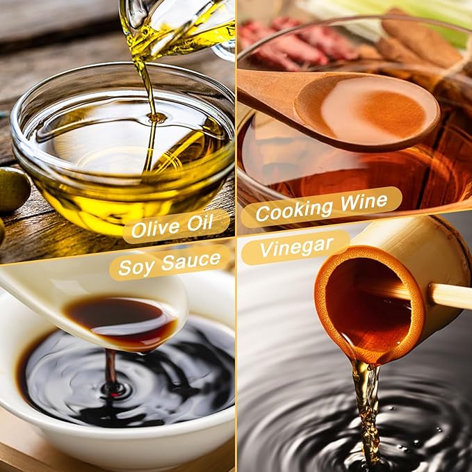 Olive Oil Dispenser Bottle, 2 Labels, 1 Brush and 1 Funnel Oil Bottles - Image 7