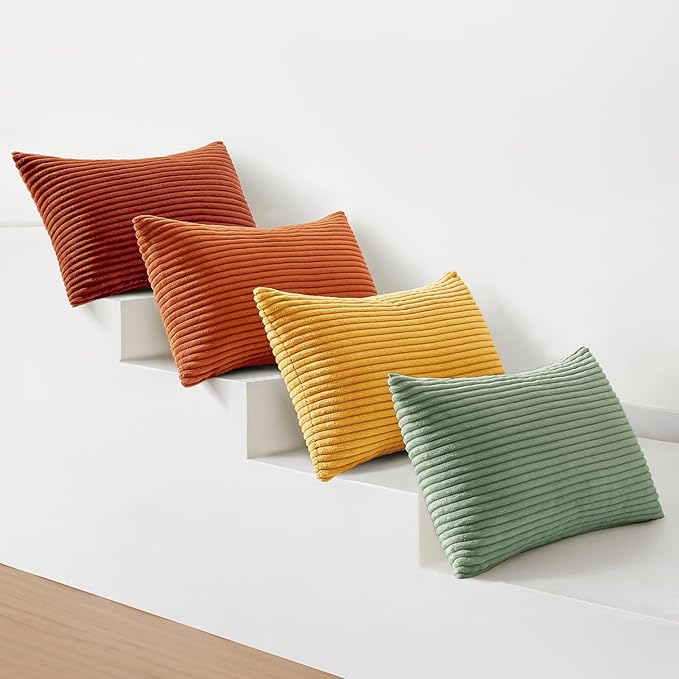MIULEE Decorative Throw Pillow Covers 12x20 Inch Set of 4, Vibrant Cushion - Image 5
