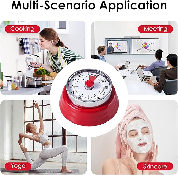 Visual Timer, Teeloray 60-Minute Countdown Timer, Kitchen Timer - Image 7