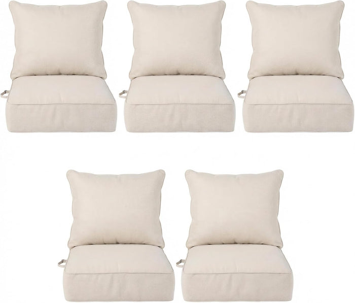 6" Thick Outdoor Chair Cushions, 24" *24" *6" Waterproof Patio Furniture Cushions with Removable Cover,28D High Density Sponge Patio Cushion for Outdoor Furniture Chair