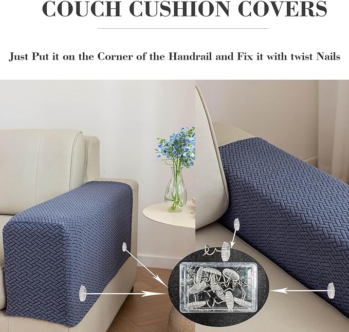 2Pcs Couch Arm Covers, Armrest Cover - Image 5