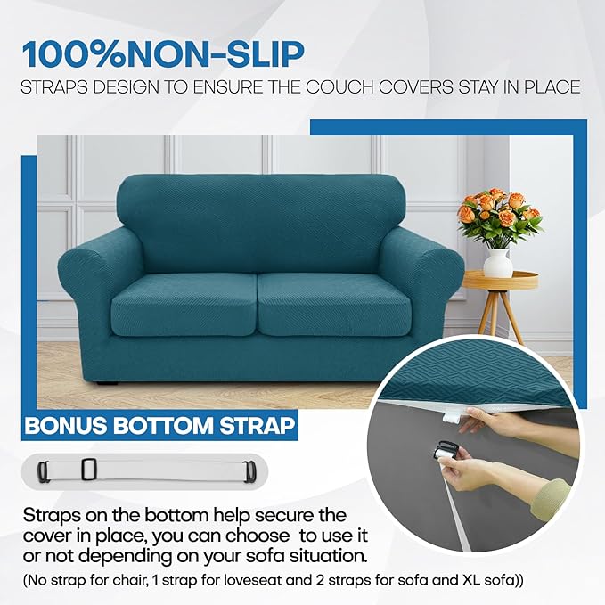 XINEAGE New 4 Pieces Extra Large Couch Covers - Image 5