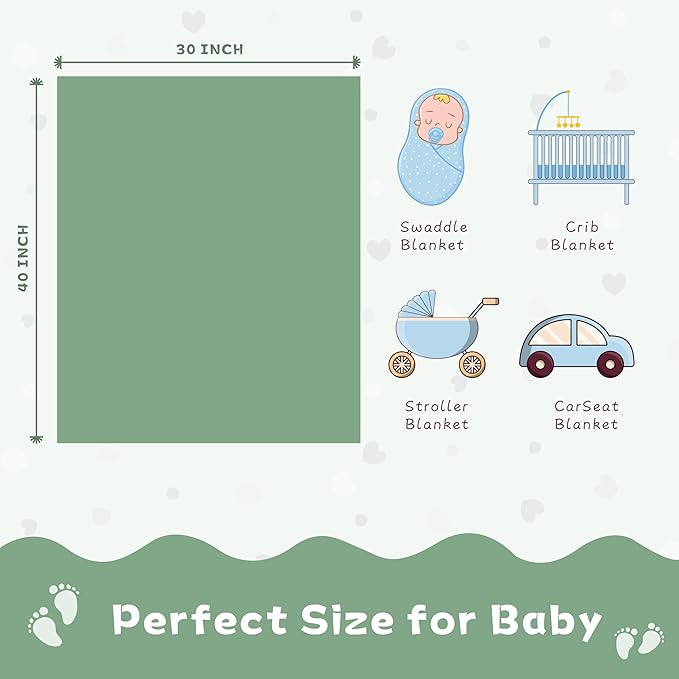 Yurhap Fleece Baby Blanket Heart Checkered, Ultra Soft Cozy Baby Blankets - Image 6