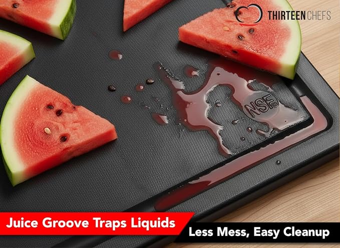 Commercial Grade Large 20 x 15 Black Cutting Board - Image 4